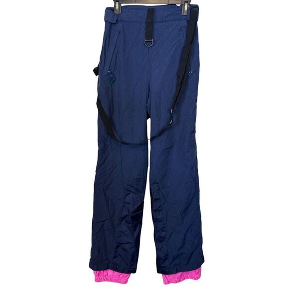 Patagonia Kids Girls Snow Pants Bibs Navy Lined Winter Sports Snowboard Sled 10